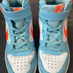Nike Kids Sneakers - Light Blue and Orange